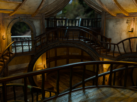 中世纪建筑 复古房屋 魔法屋 神话建筑 木屋su模型