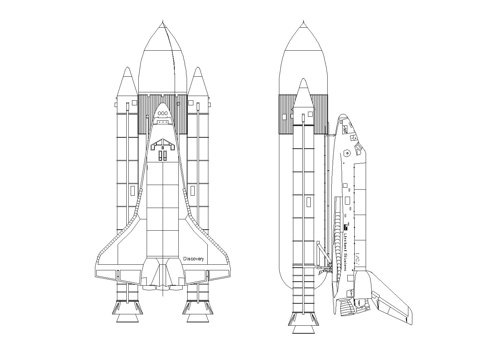 航天飞机 玩具cad施工图
