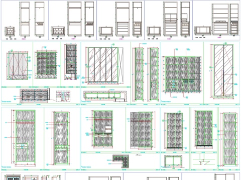 衣柜衣帽间剖面做法工艺详图节点CAD素材图库cad施工图