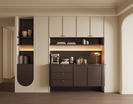 现代酒水餐边柜su模型