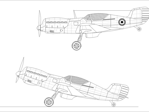 战斗机 玩具cad施工图