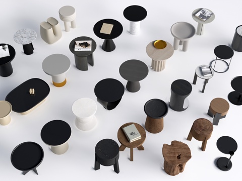 现代茶几 客厅茶几su模型