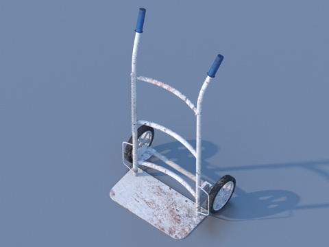  手推车 快递推车3d模型 