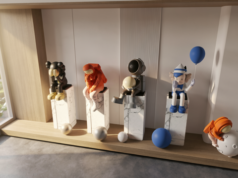 现代雕塑摆件_潮玩公仔su模型