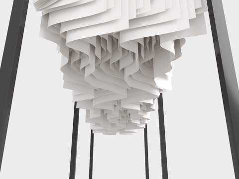 廊架 异形吊顶 纹理布吊顶 景观廊架 艺术廊架 异形廊架 纹su模型