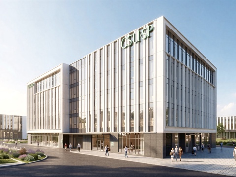  现代工业厂房 现代产业园 多层办公 厂房 产 产业园 办公楼su模型 