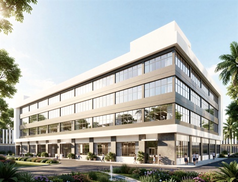  现代工业厂房 现代产业园 多层办公 厂房 产 产业园 办公楼su模型 