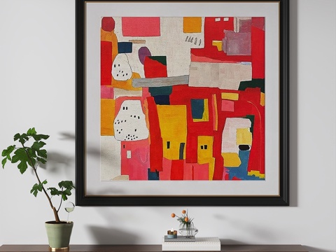  现代，简约，中古，儿童，抽象，挂画3d模型 