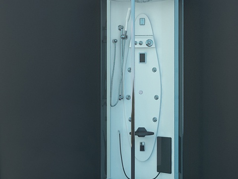  现代淋浴房 淋浴房 单人淋浴房3d模型 