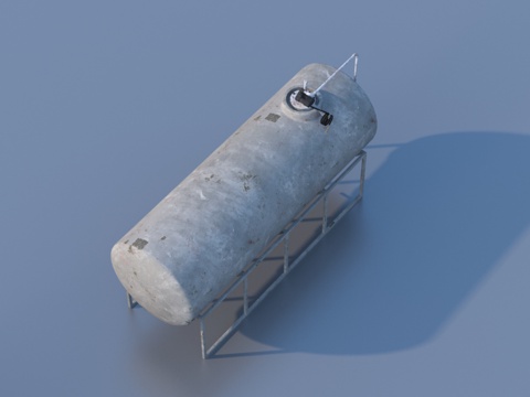  金属水箱3d模型 