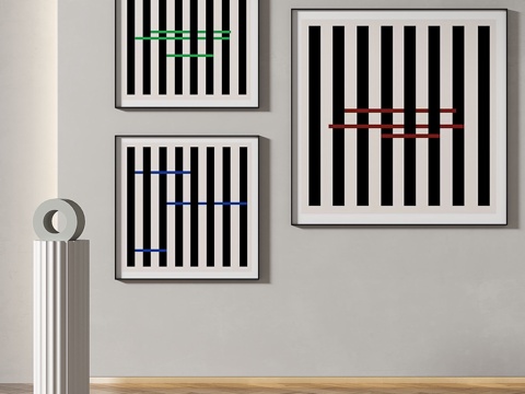  现代，简约，组合画3d模型 