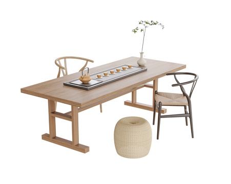  现代茶桌椅3d模型 