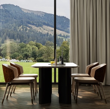  现代餐桌椅 意式餐桌椅 现代意式餐桌椅 意式轻奢餐桌椅3d模型 