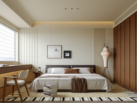 中古风卧室su模型