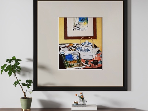  现代，简约，中古，儿童，抽象，挂画3d模型 