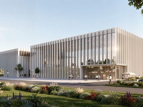  现代工业厂房 现代产业园 多层办公 厂房 产 产业园 办公楼su模型 