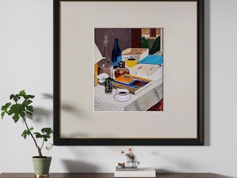  现代，简约，中古，儿童，抽象，挂画3d模型 