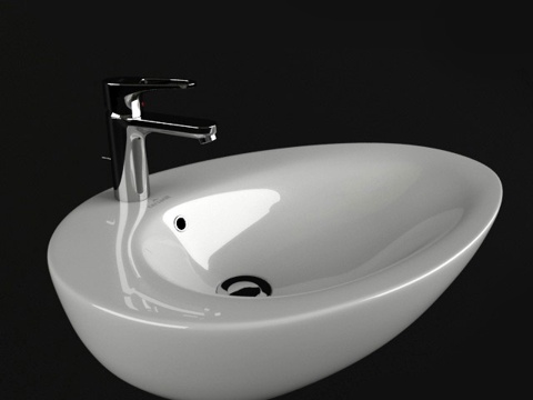  现代洗手台 洗手台3d模型 