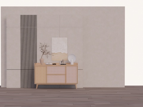 小品 灯具 桌子 装饰品su模型