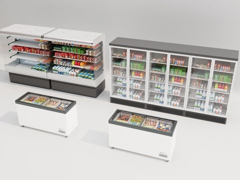  冷藏柜冰柜3d模型 