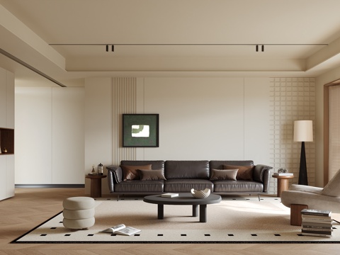 中古风客厅su模型