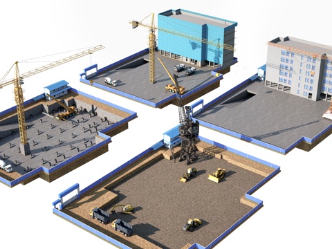 工地机械 塔吊su模型
