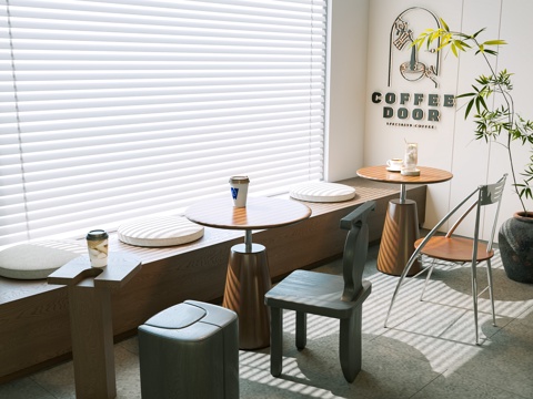  飘窗卡座沙发 咖啡卡座 餐厅卡座沙发 中古卡座沙发 咖啡厅卡su模型 