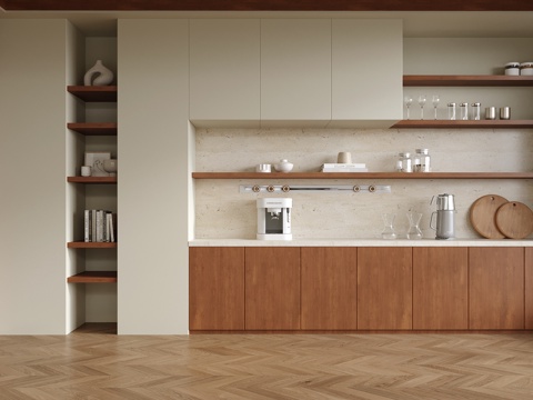  现代书柜3d模型 