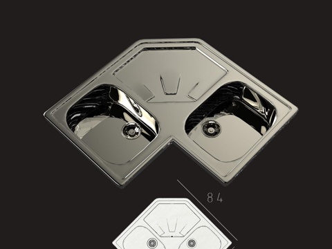  现代台盆 台盆 洗菜盆3d模型 