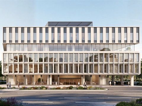  现代工业厂房 现代产业园 多层办公 厂房 产 产业园 办公楼su模型 