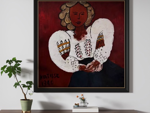  现代，简约，中古，儿童，抽象，挂画3d模型 