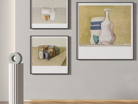  现代，简约，组合画3d模型 