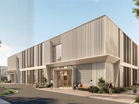  现代工业厂房 现代产业园 多层办公 厂房 产 产业园 办公楼su模型 