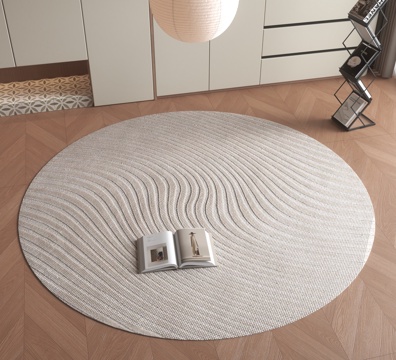 现代圆形地毯su模型