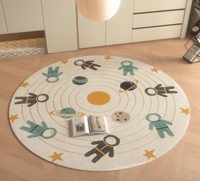 现代圆形地毯su模型