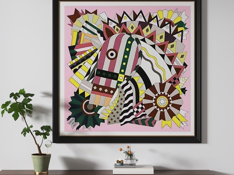  法式，现代，复古，中古，装饰画3d模型 