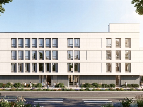  现代工业厂房 现代产业园 多层办公 厂房 产 产业园 办公楼su模型 