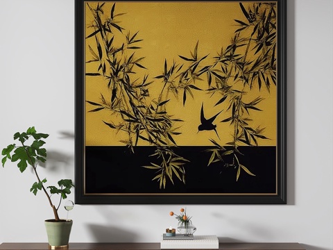  法式，现代，复古，中古，装饰画3d模型 