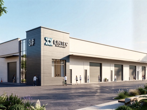  现代工业厂房 现代产业园 多层办公 厂房 产 产业园 办公楼su模型 