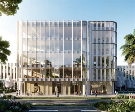  现代工业厂房 现代产业园 多层办公 厂房 产 产业园 办公楼su模型 