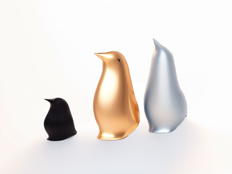 企鹅摆件su模型