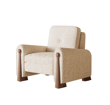  中古风单人沙发3d模型 