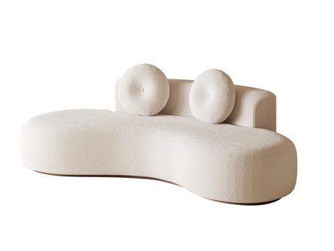 现代弧形沙发su模型