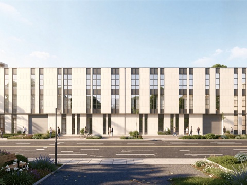  现代工业厂房 现代产业园 多层办公 厂房 产 产业园 办公楼su模型 