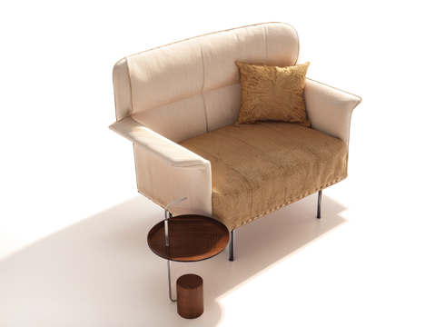 沙发茶几su模型