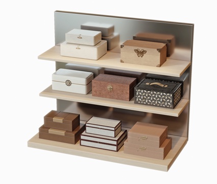  现代装饰品摆件盒子饰品盒3d模型 