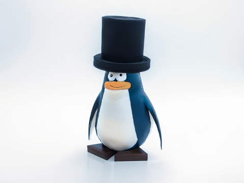 企鹅摆件su模型