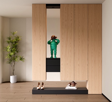  现代隔断柜 玄关柜 隔断鞋柜 装饰柜隔断3d模型 