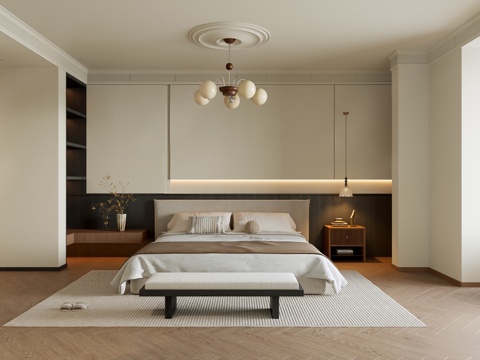  中古风卧室3d模型 