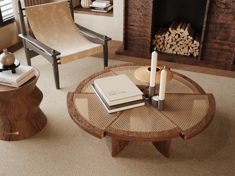 中古风茶几su模型